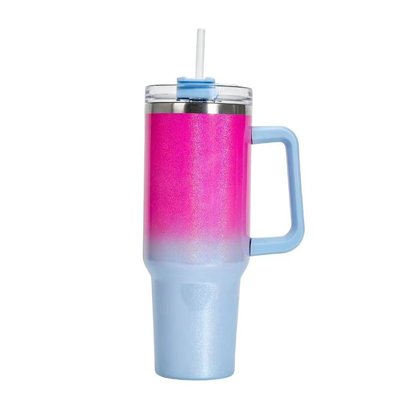 Stainless Steel Cup With Straw BPA Free Thermal Mug 40oz