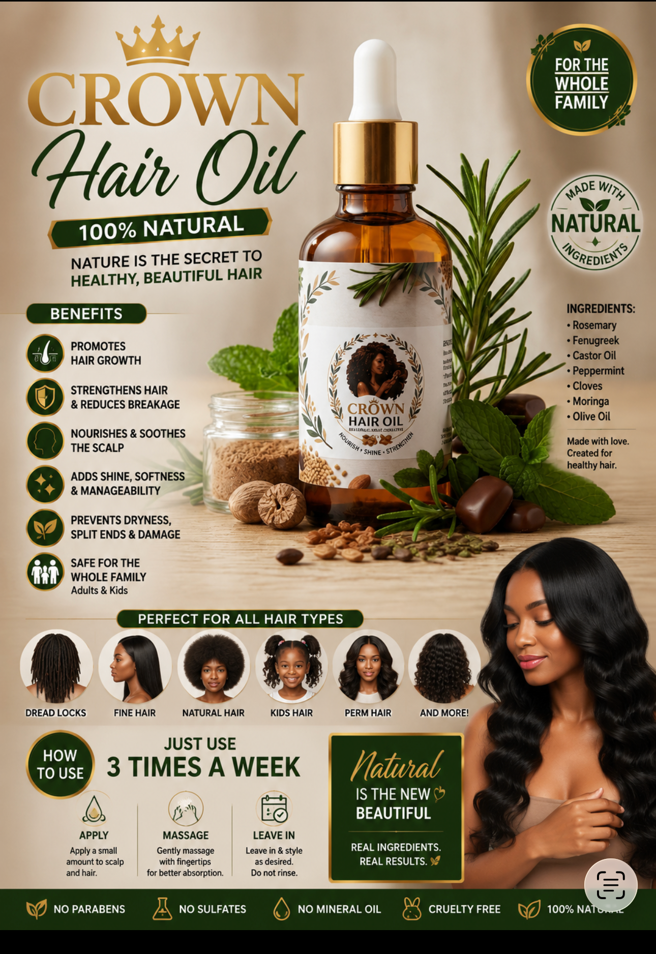 Crown Hair Growth Oil 50 ML