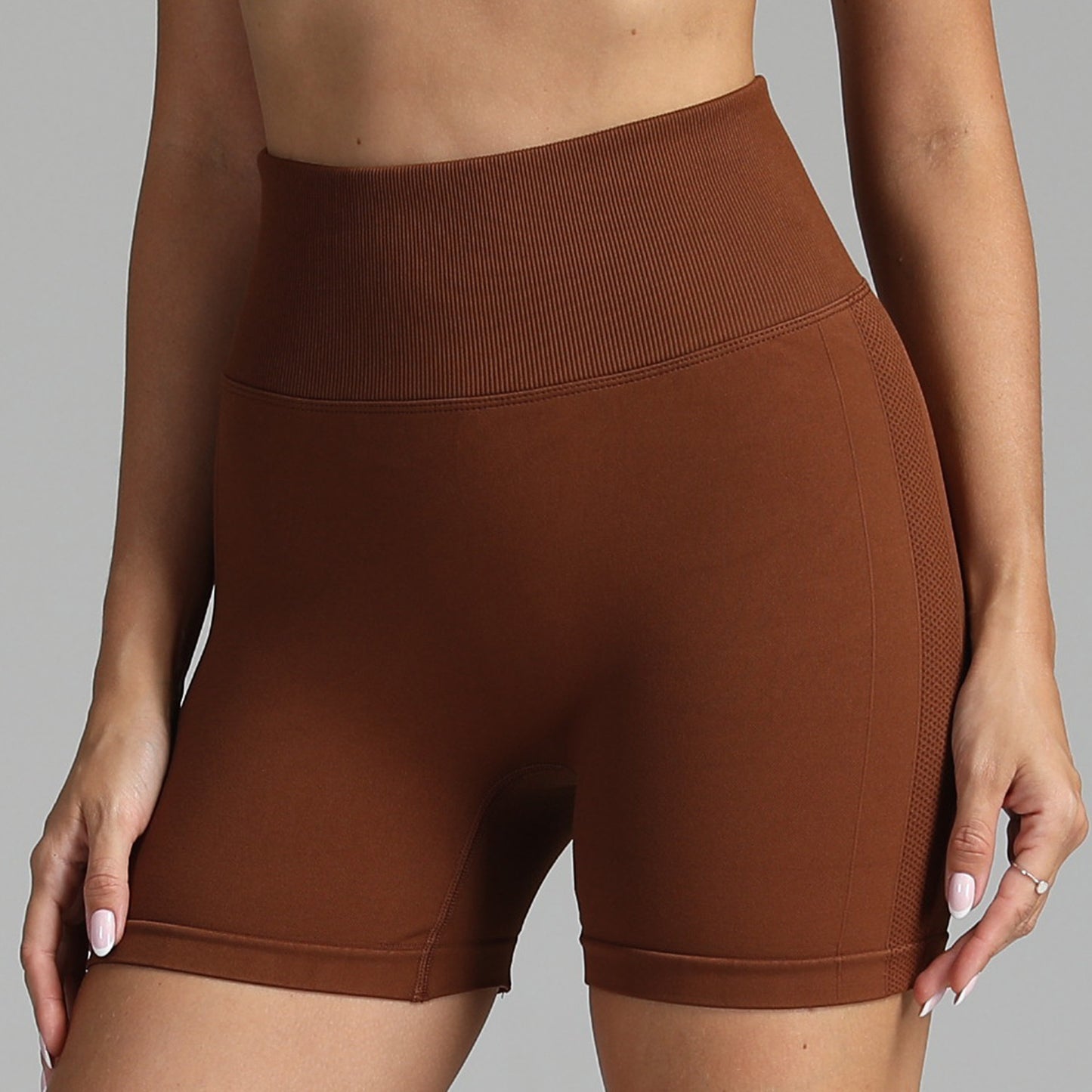 Yoga Shorts Solid Color High Waist Hip-Lifting