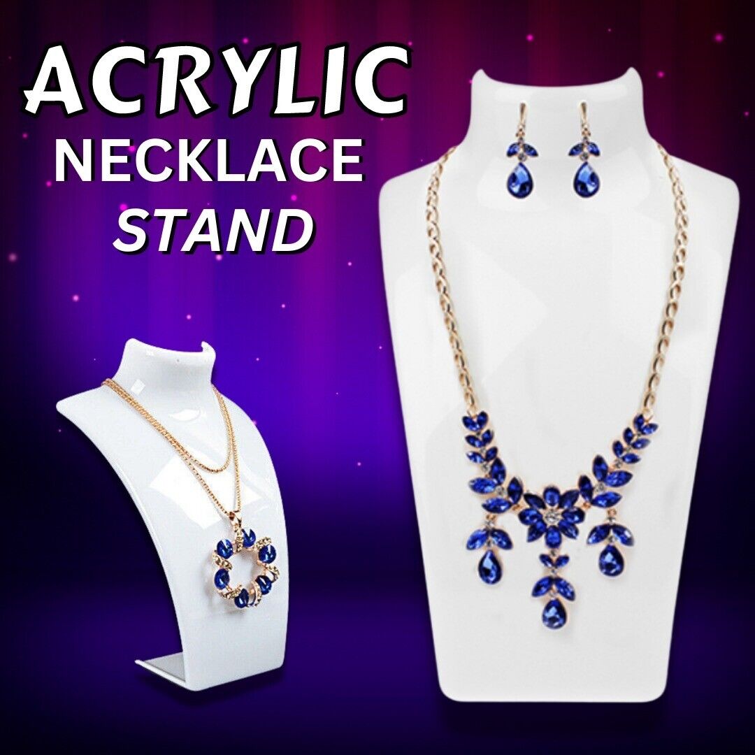 Acrylic Display Stand Necklace Pendant Bust Mannequin Earring Jewelry Chain