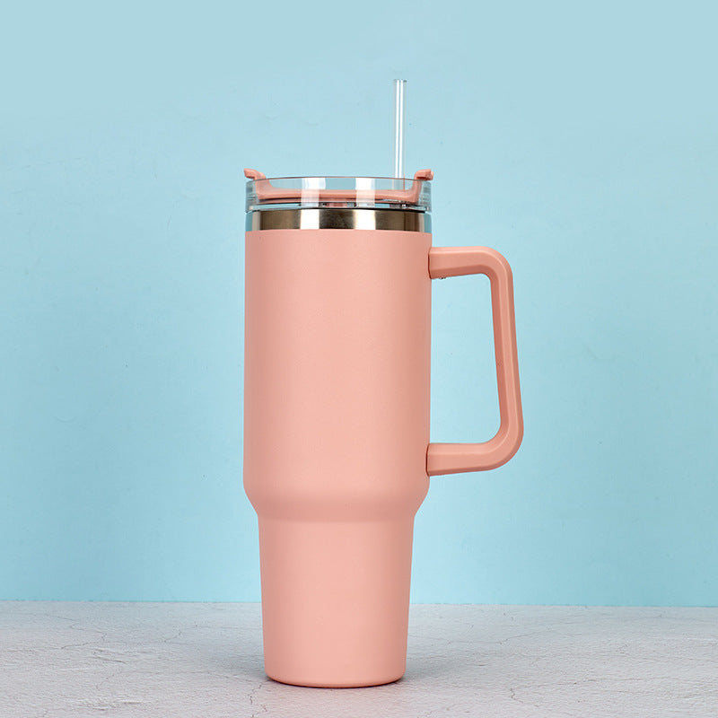 Stainless Steel Cup With Straw BPA Free Thermal Mug 40oz