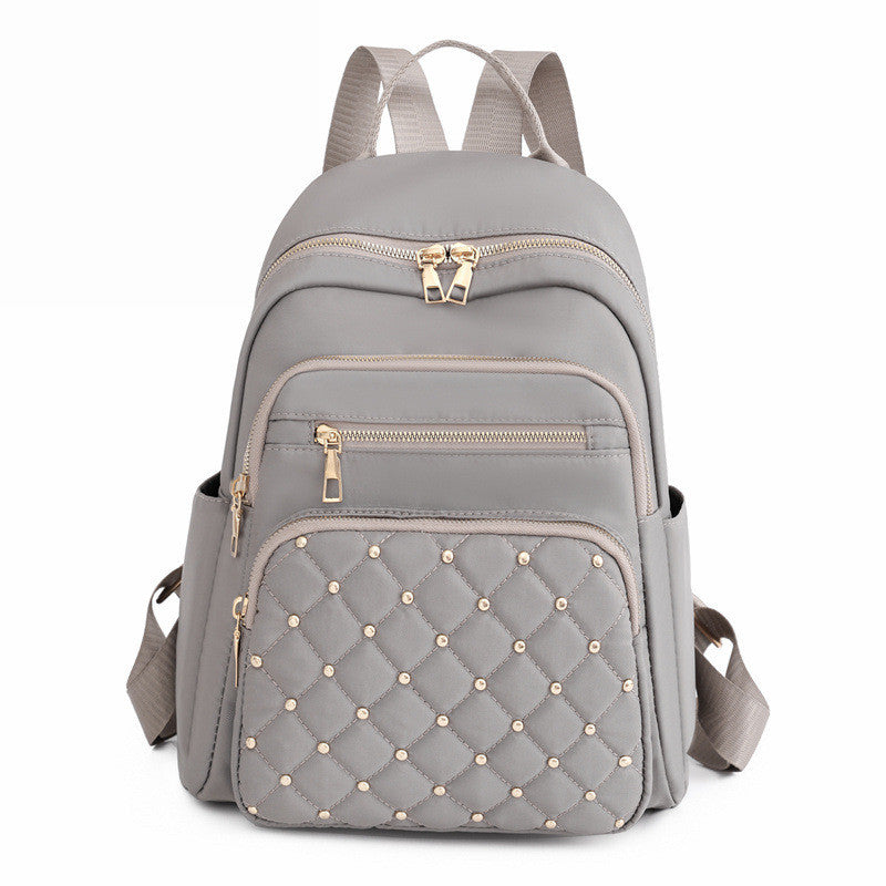 Rhombus Sewing Rivet Fashion Backpack