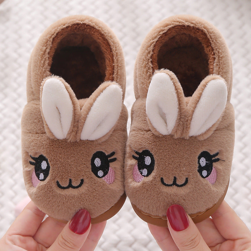 Indoor Non-slip And Warm Fur Slippers For Boys And Girls