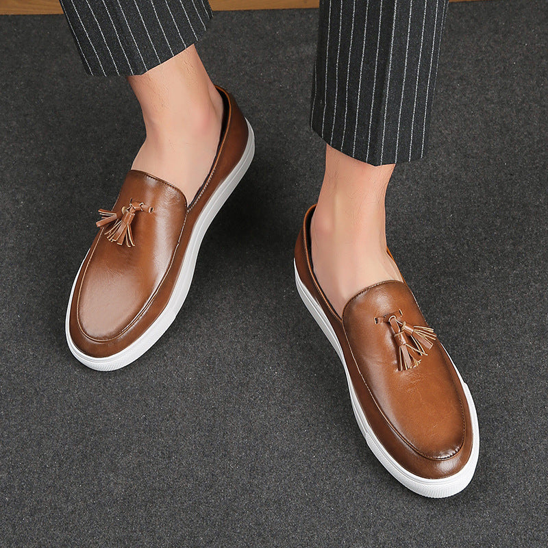 Fashionable And Simple Men's Lazy Casual Leather Shoes