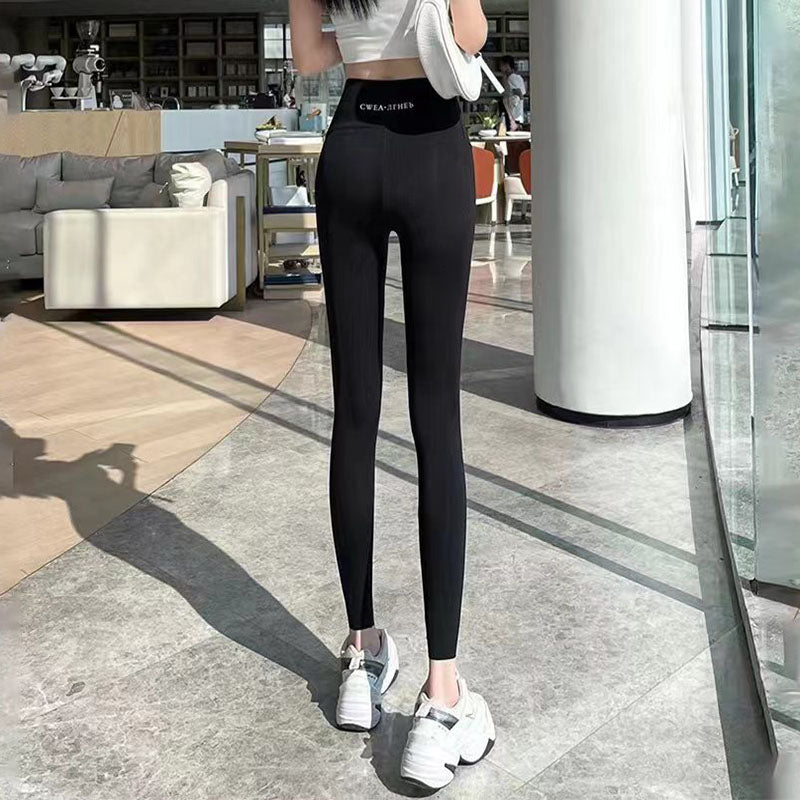 Fleece Thickened Leggings Winter High Waist Tight Skinny Tummy Control Buttocks Slimming Yoga Pants