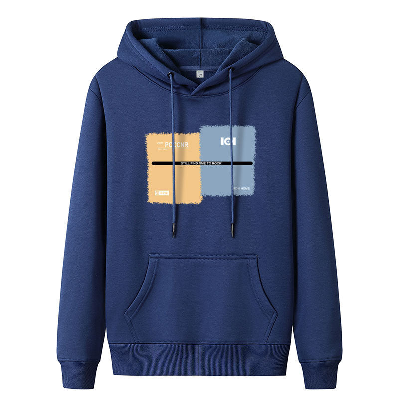 Men's Fashion Casual Fleece-lined Thickened Hooded Sweatshirt