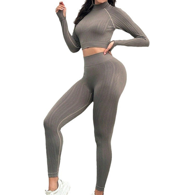 Peach Fitness Sports Tight Long Sleeve High Waist