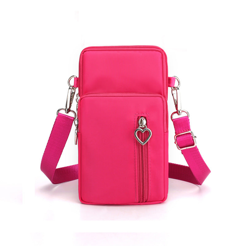 Solid Color Mobile Phone Crossbody Shoulder Women Arm Bag