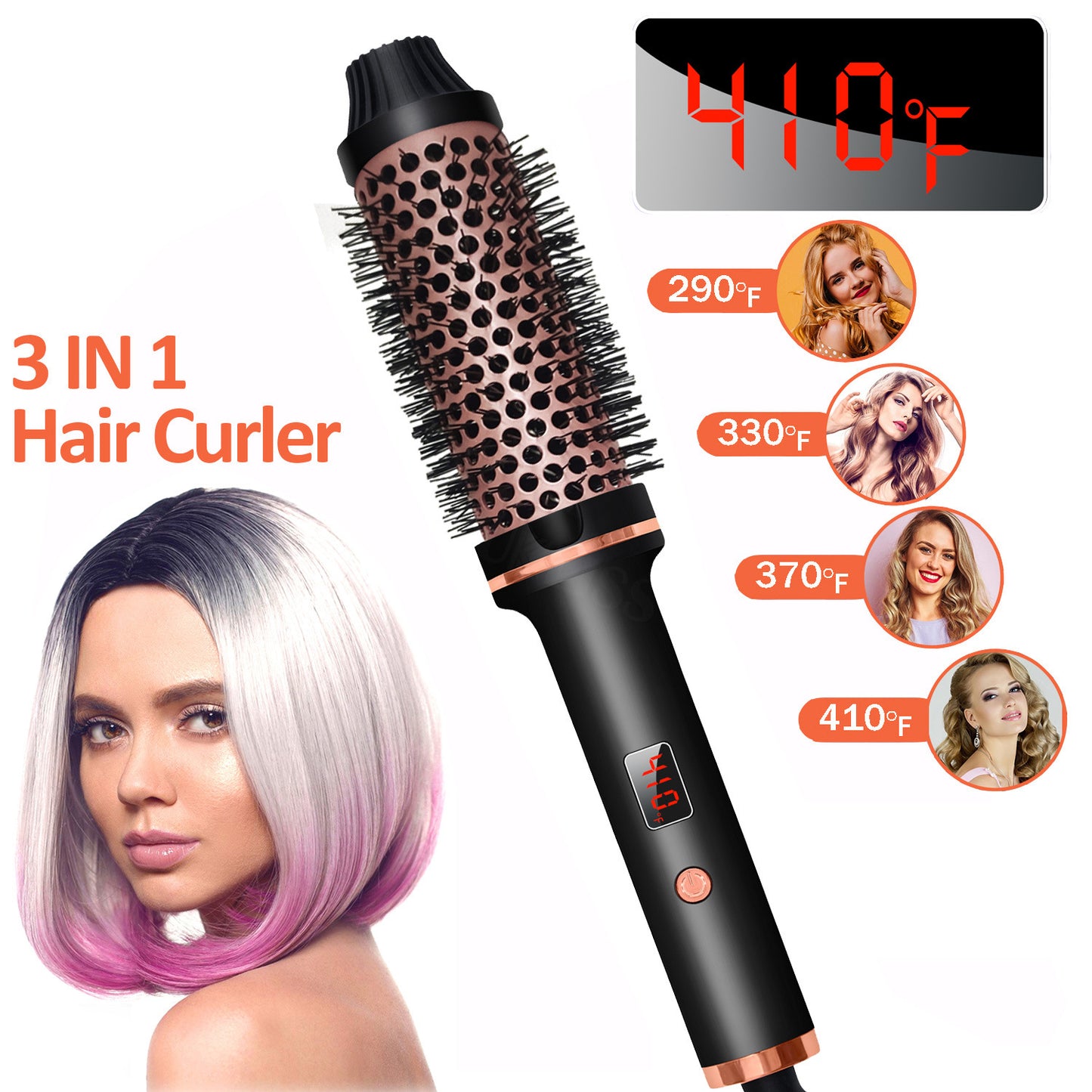 Hair Curler Straight Comb Multifunctional Portable