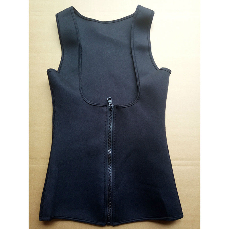 Zipper-style Women's Sports Wicking Vest Waist Corset