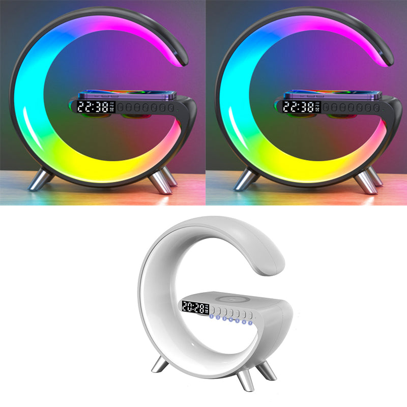 G Shaped LED Lamp Bluetooth Speake Wireless Charger Atmosphere Lamp