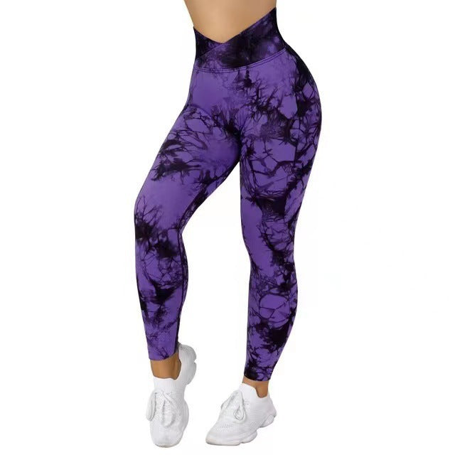 Seamless Tie Dye Leggings Yoga Pants