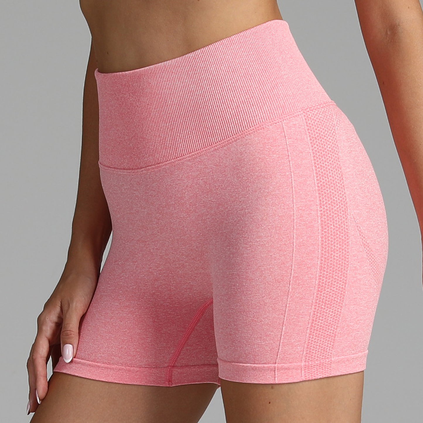 Yoga Shorts Solid Color High Waist Hip-Lifting