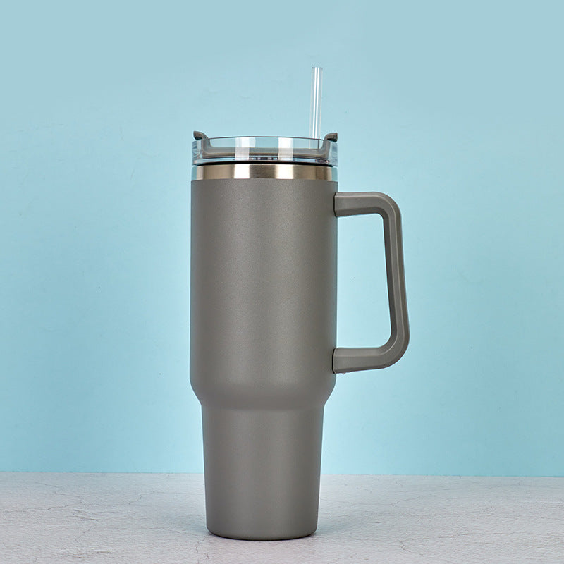 Stainless Steel Cup With Straw BPA Free Thermal Mug 40oz