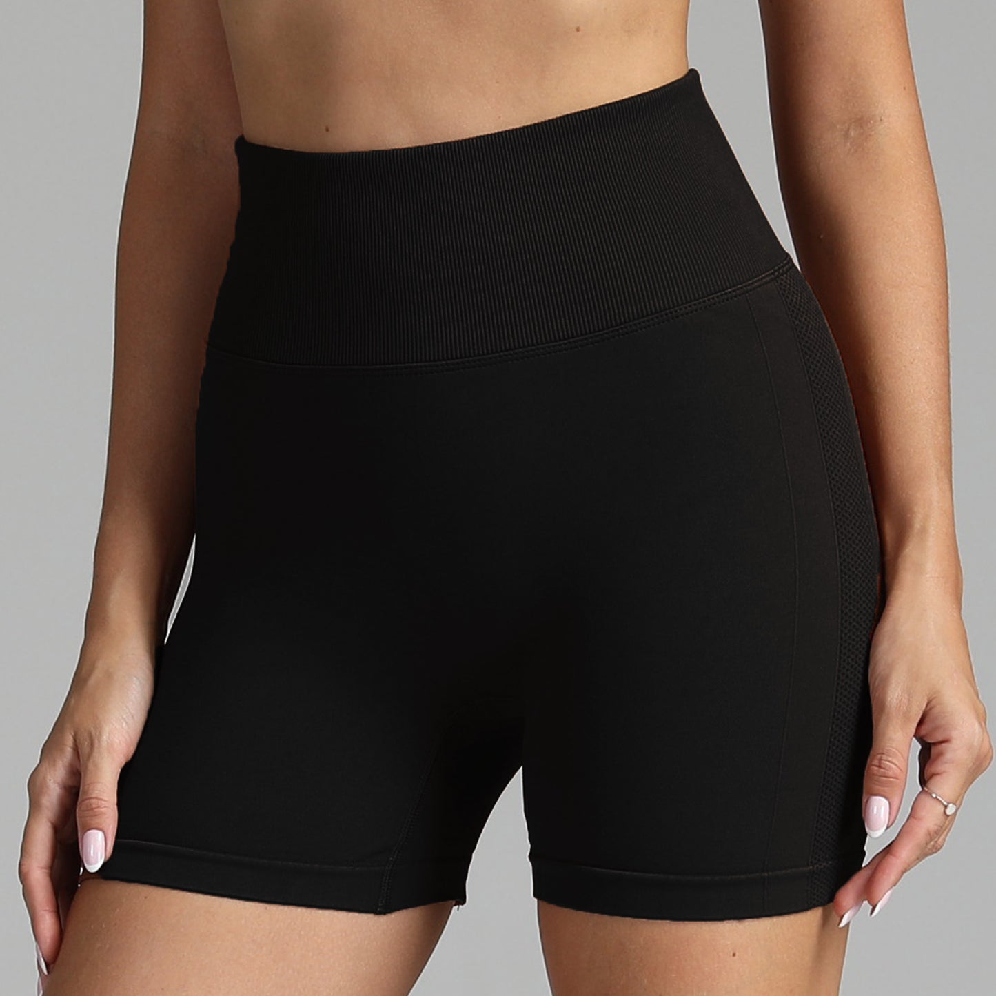 Yoga Shorts Solid Color High Waist Hip-Lifting