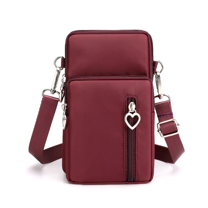 Solid Color Mobile Phone Crossbody Shoulder Women Arm Bag