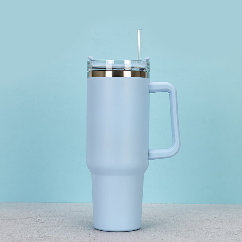 stainless cup with straw