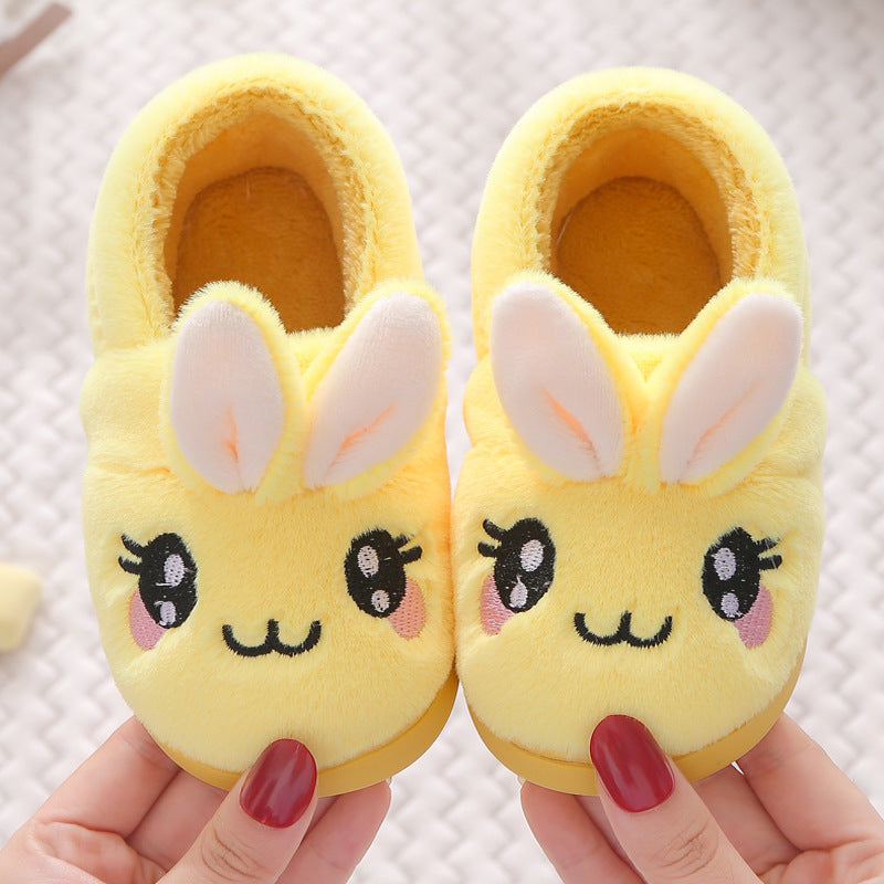 Indoor Non-slip And Warm Fur Slippers For Boys And Girls