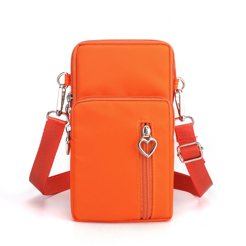 Solid Color Mobile Phone Crossbody Shoulder Women Arm Bag