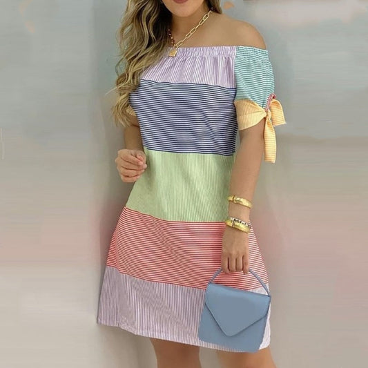 Women Off Shoulder Mini Dress