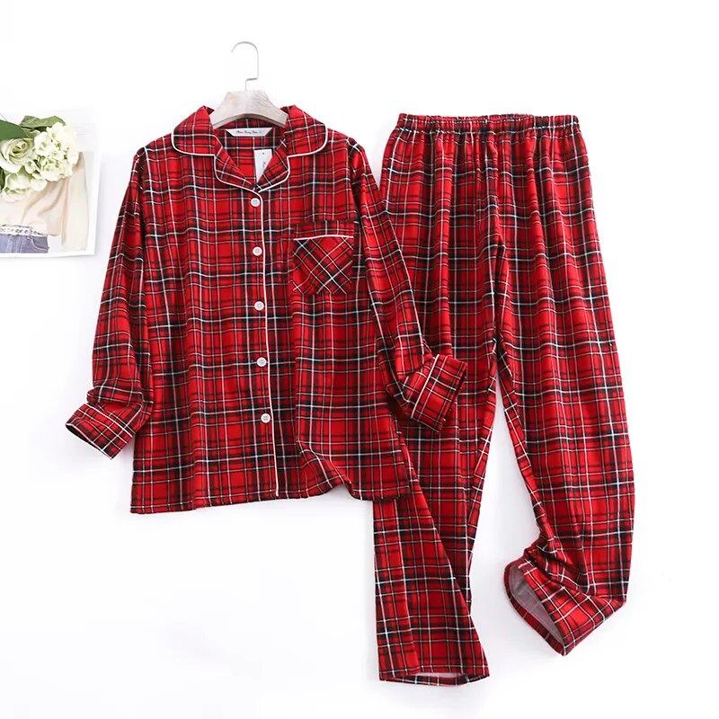 Cotton Flannel Women's Pajamas Sets